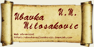 Ubavka Milošaković vizit kartica